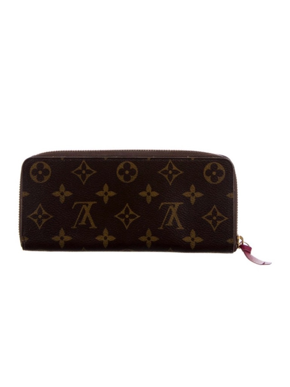Louis Vuitton Monogram Zip Wallet with Pink Pull Tab